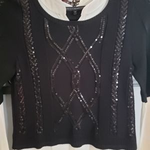 White House Black Market Two-In-One Sequin Sweater